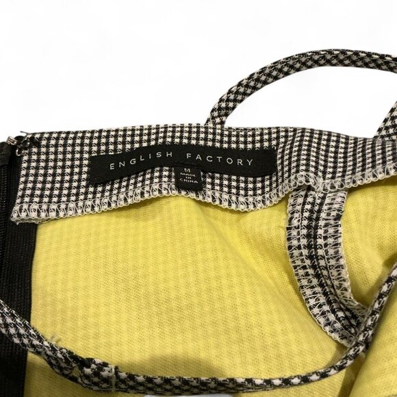 English Factory Black And White Gingham Peplum Tank - Picture 4 of 4